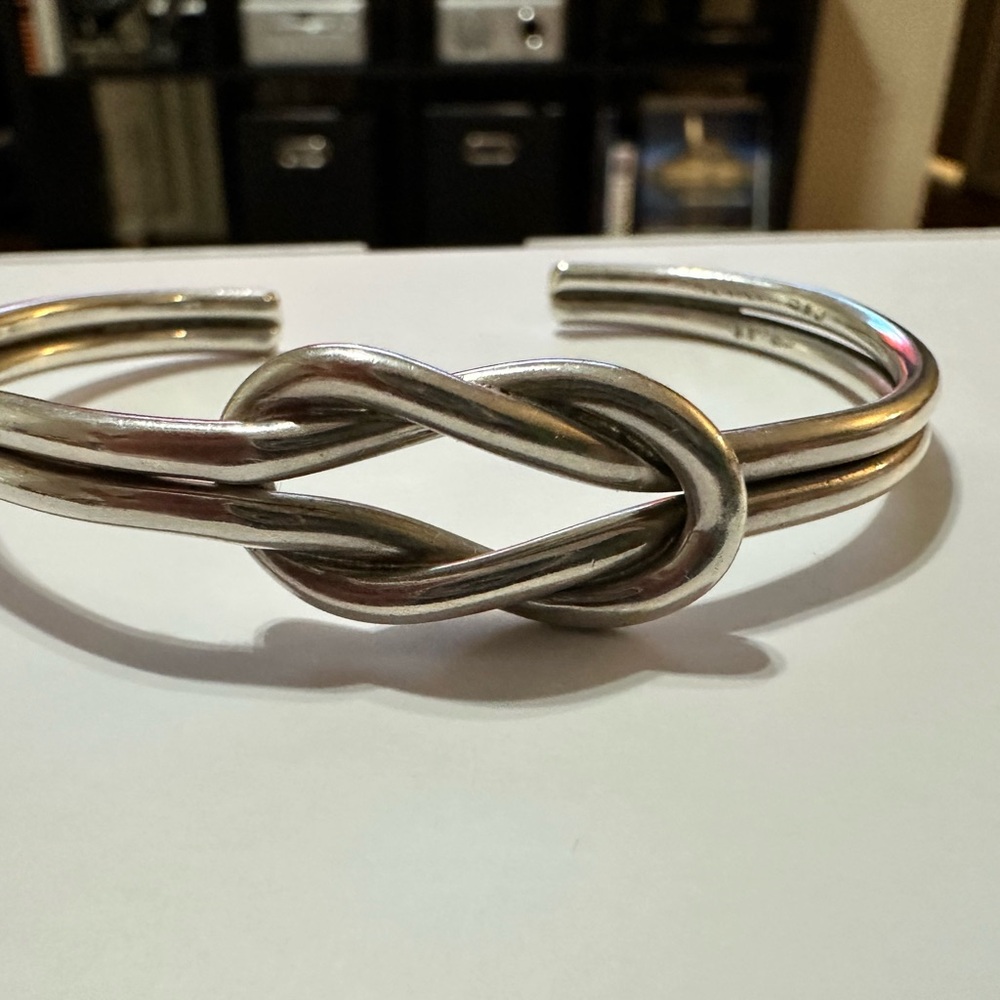 Silver Knot Cuff Bracelet